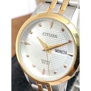 Citizen Women's Watch EQ0605-53A Quartz Silver Rose Gold Stainless Steel 28mm
